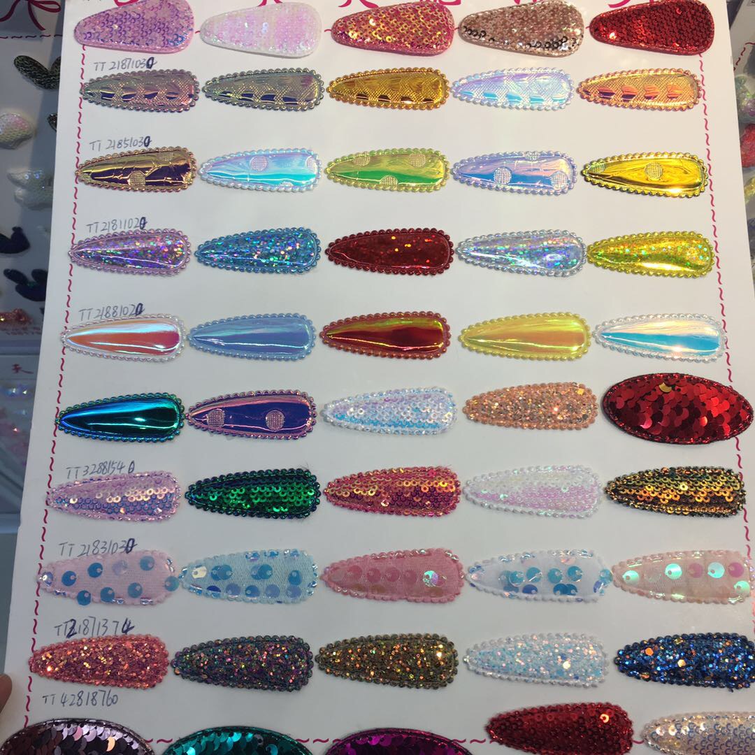 Korean-style fashionable PVC headwear bb clip with colorful diamonds