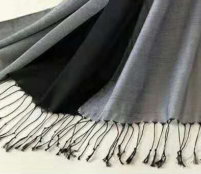 Women's Fashion Trend With Classic Tassel Two-Tone Silk Shawl Shawl Specification drawing