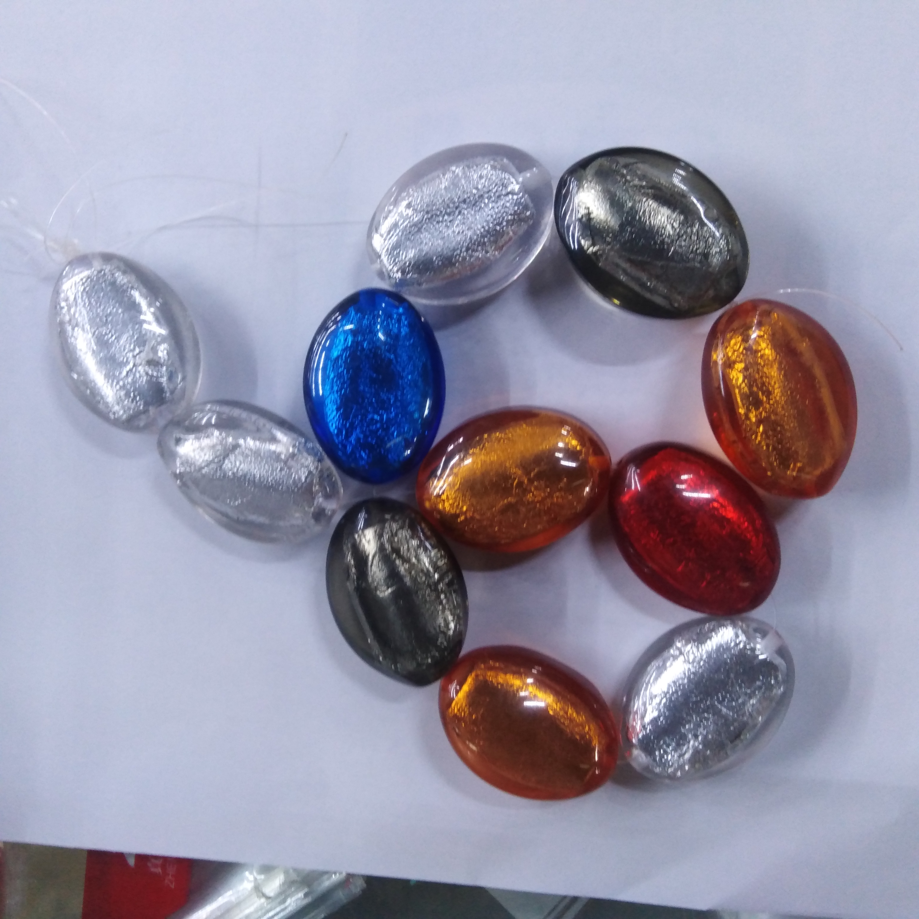 DIY大号银箔心树脂艺饰配件新款耳环耳饰树脂饰品配件