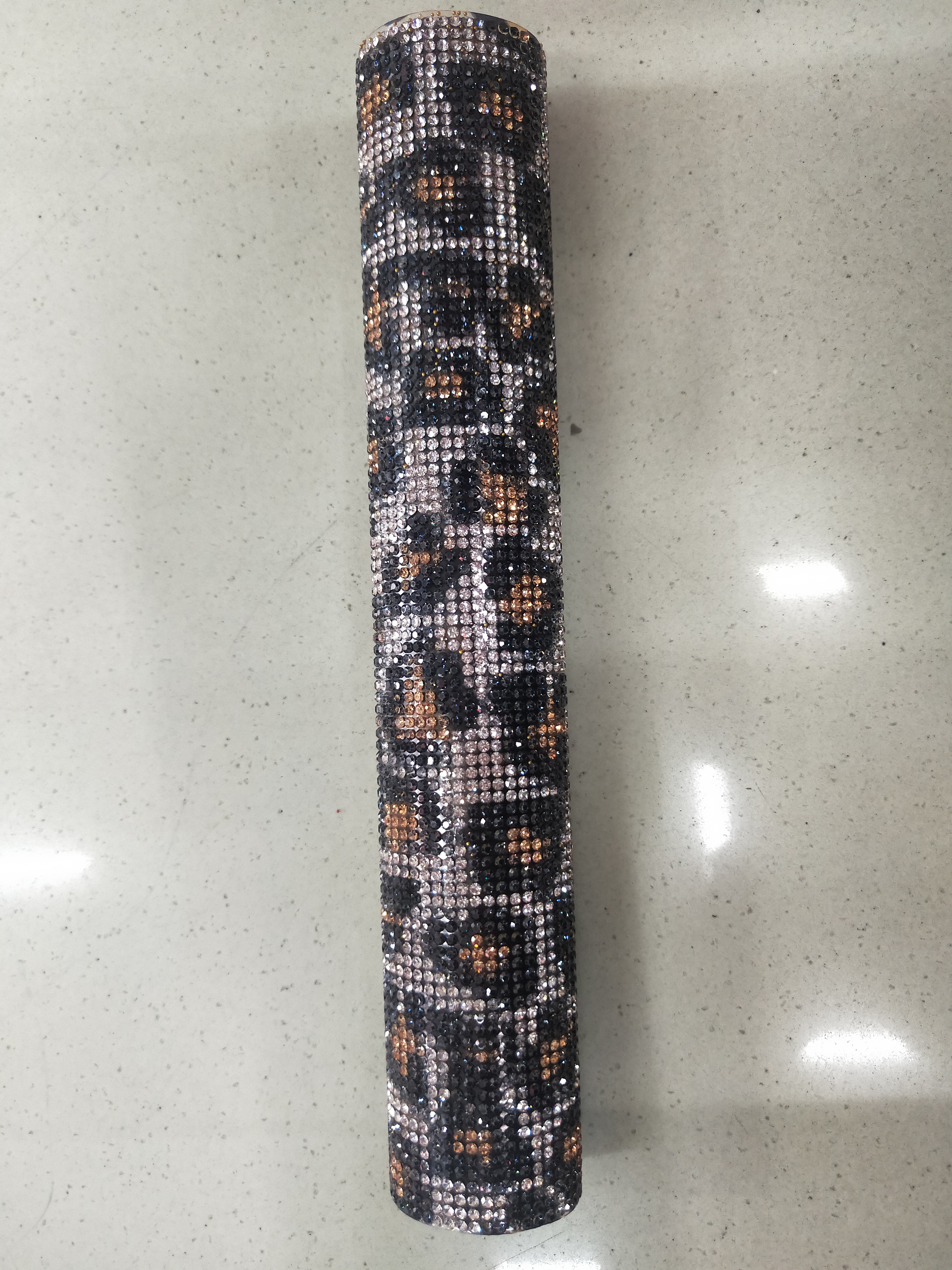 Pointy-Bottom Water Drill 24*40Cm Leopard Print Hot Melt Glue Hot Drill Glue Mesh Back Glue Stick Drill details Picture