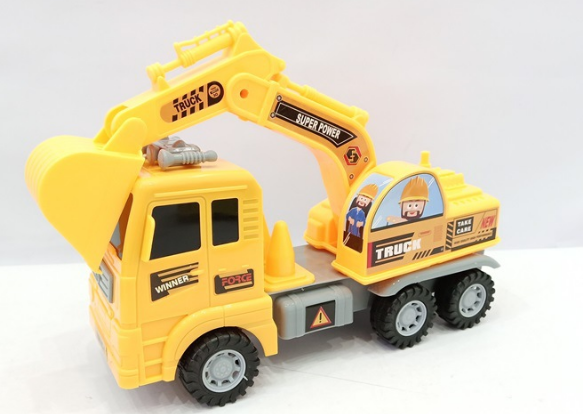 Simulation excavator inertial engineering vehicle small toy, children's excavator model toy car Specification image