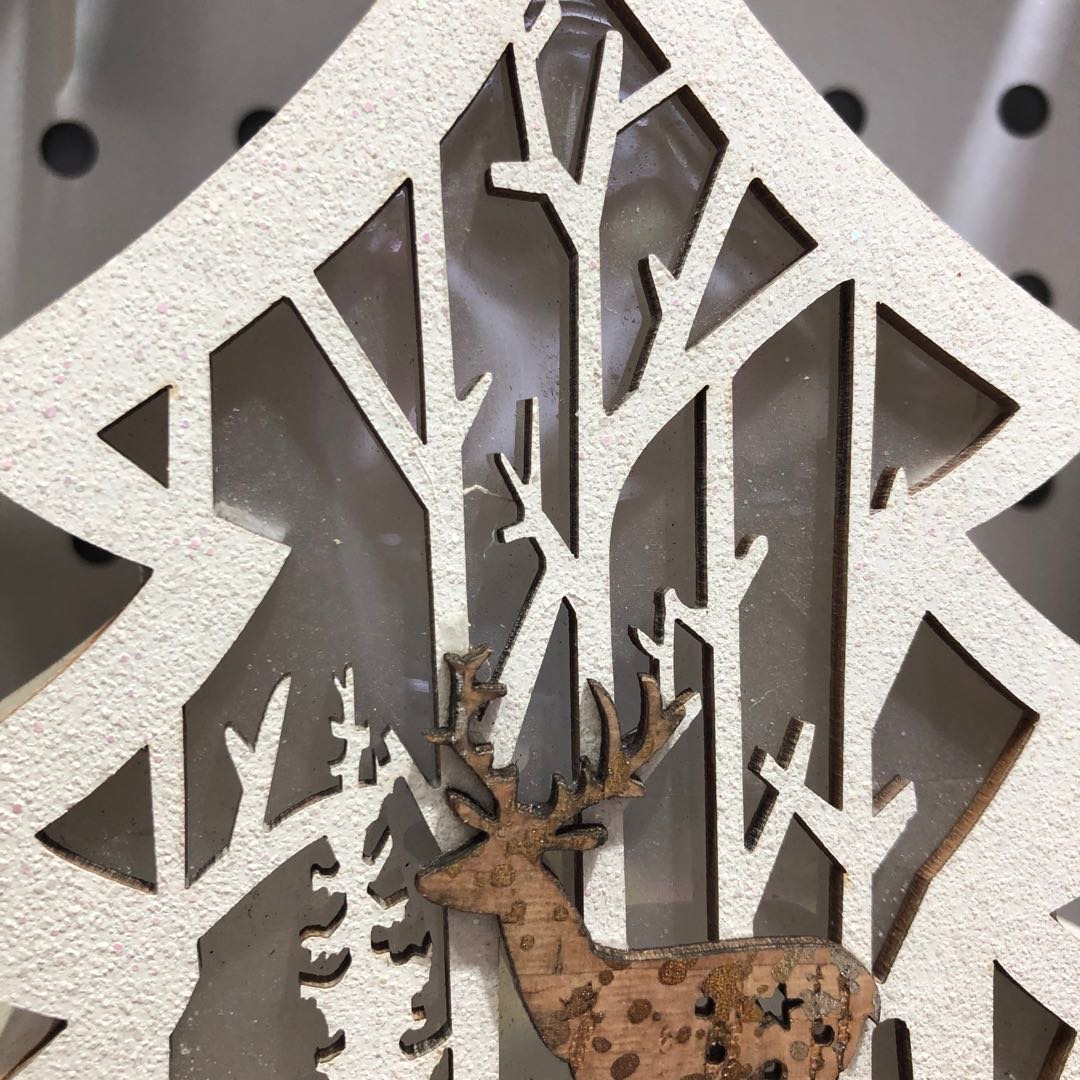 礼品饰品圣诞礼物白色圣诞树麋鹿款厂家直销产品图