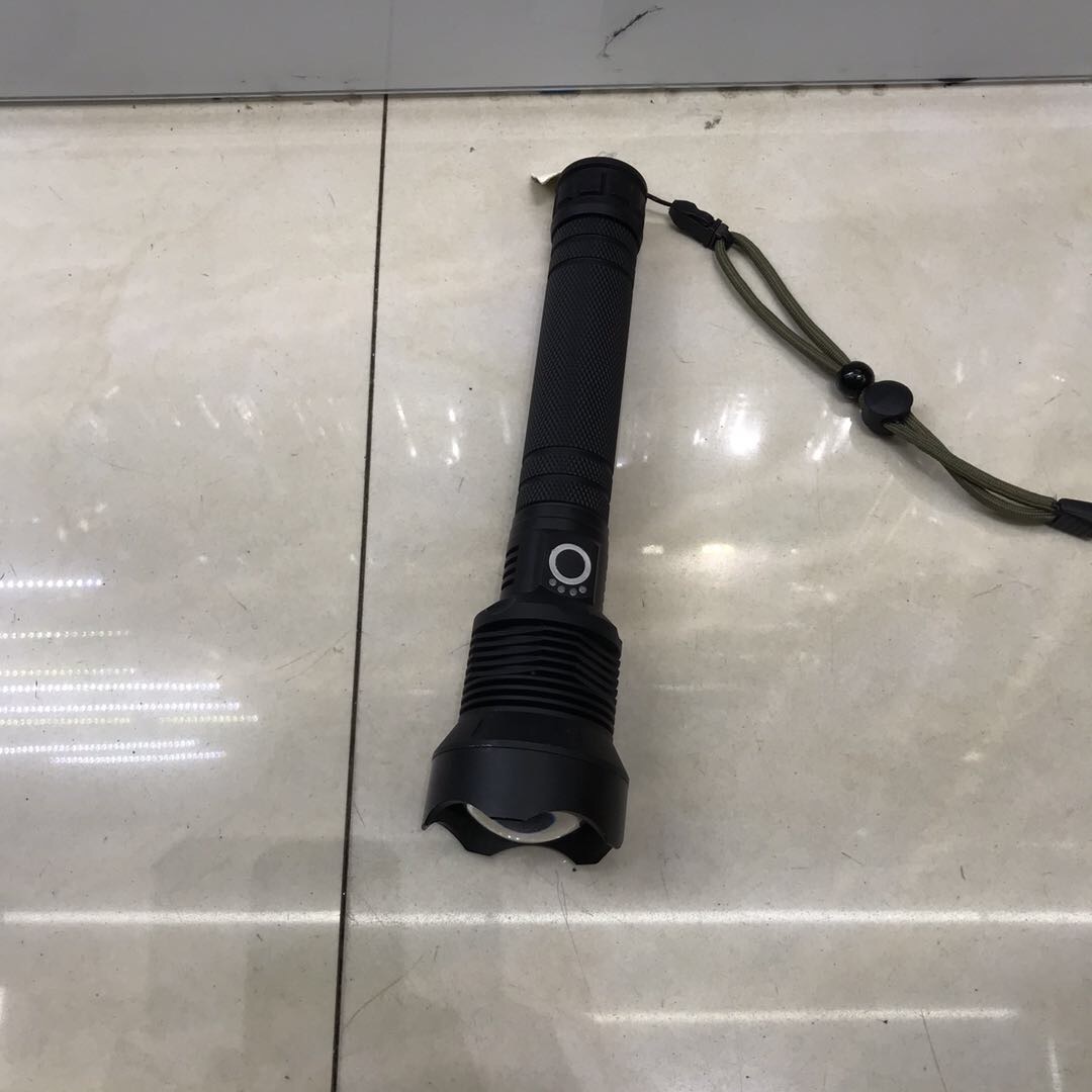 High-intensity rechargeable flashlight, life-saving hammer, zoom, super bright outdoors