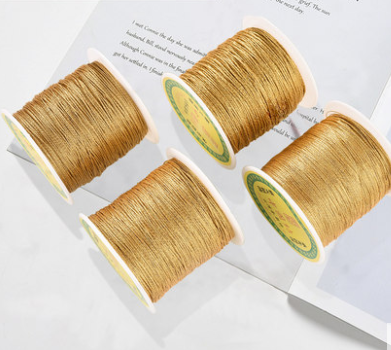 3 Strands Of Line Manufacturers Direct Sales Of Tiktok The Same Gold Broom Diy Handmade Gold Thread Silver Thread Gold Thread Tassel Red Rope Winding Color Bracelet Specification drawing
