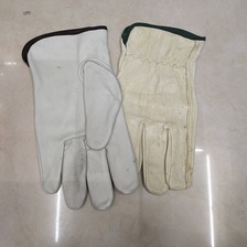 加密加厚耐磨帆布手套高品质双层焊工防护手套白色花园手套