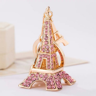 Hot-selling Korean version creative and cute Eiffel Tower keychain for your girlfriend to give birth to a car keychain ring Specification image