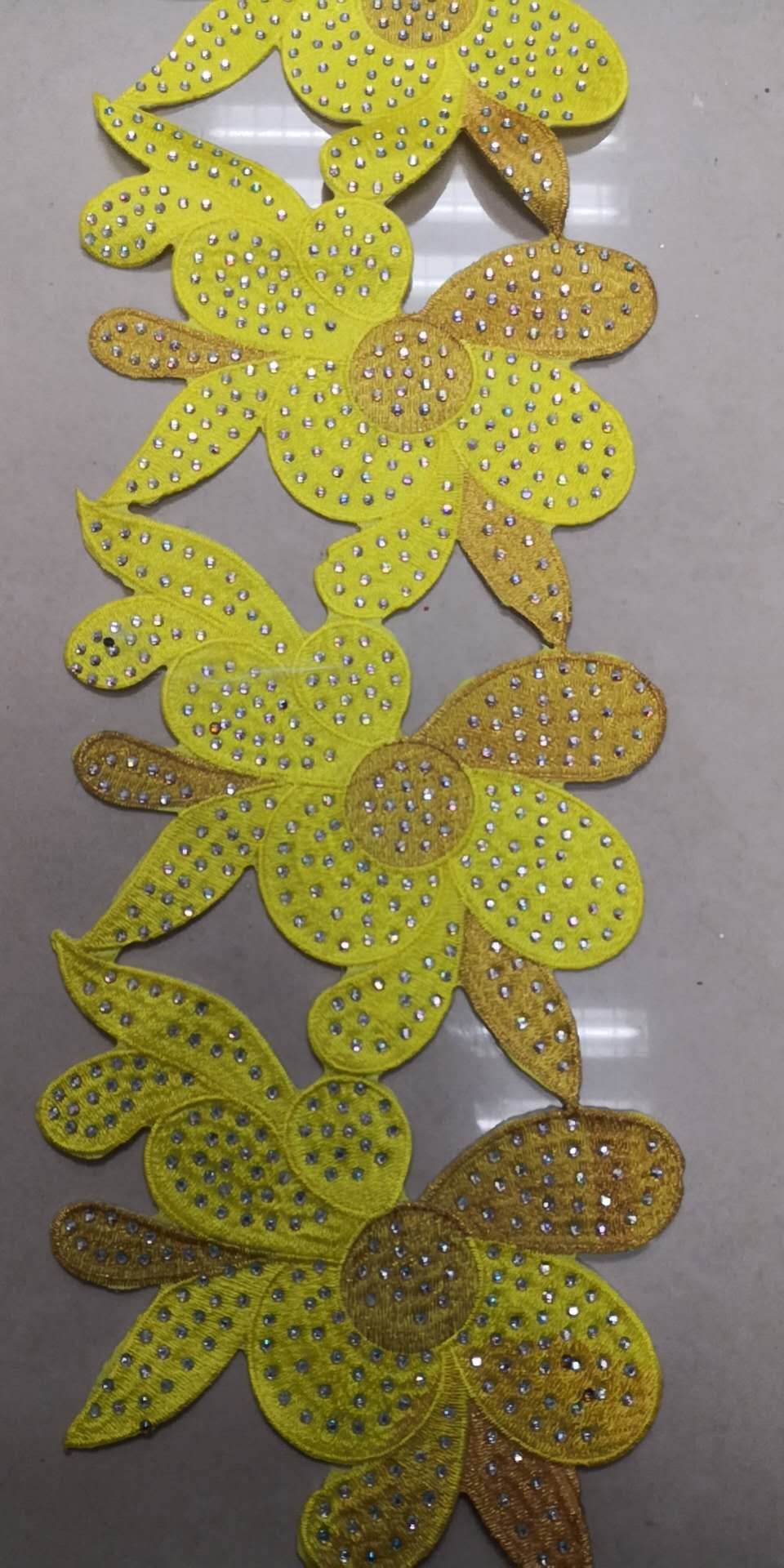 Three Dimensional Nail Beaded Lace Applique Edging Accessories 18 New Floral Applique Lace Handmade Diy Accessories