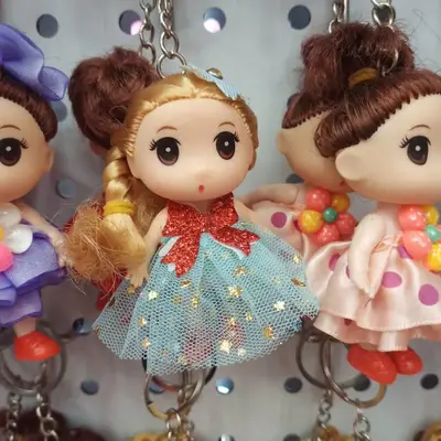 Confused Doll Keychain Cute Princess Girl Bag