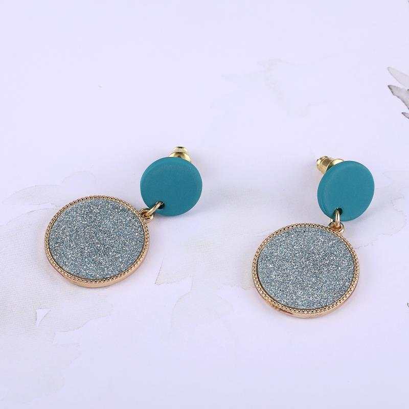 耳环时尚气质几何圆形贴纸耳环饰s925银针铜镀真金防过敏细节图