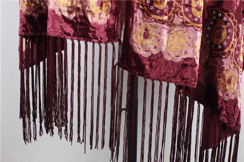 Spring And Autumn New Velvet Wear Long Scarf Shawl Women's Early Spring New Scarf Specification drawing