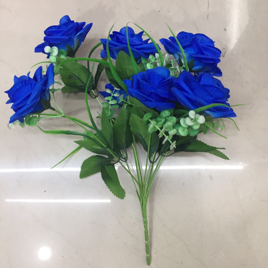 塑料仿真花客厅装饰情人节花束厂家直销xk-0037