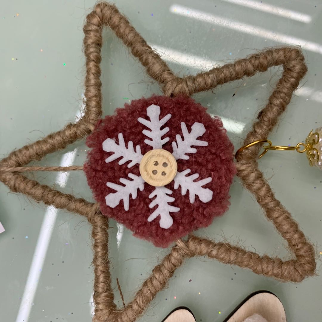 Jiehao Factory Direct Christmas decorations, iron art glitter five-pointed star tree top star decoration, Star Christmas iron Art snowflake Christmas Tree 13 details Picture