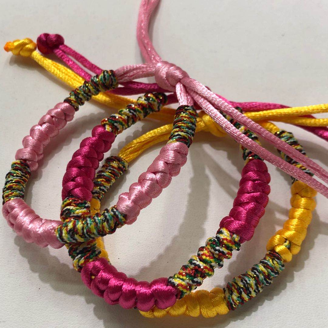 Chinese style explosive single-circle bracelet temperament bracelet hundred color student net red hand jewelry