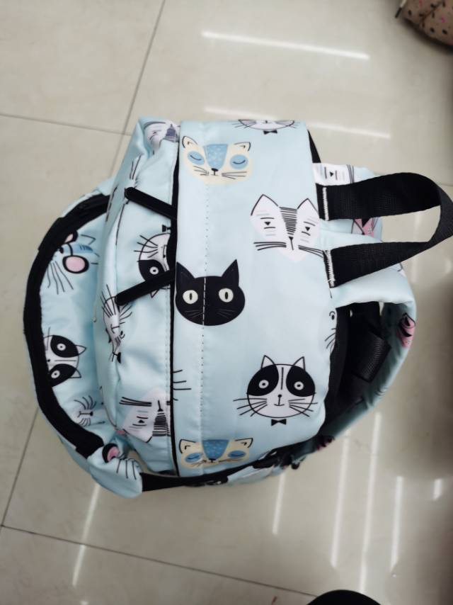 猫猫淡蓝功能大容量帆布防水包产品图