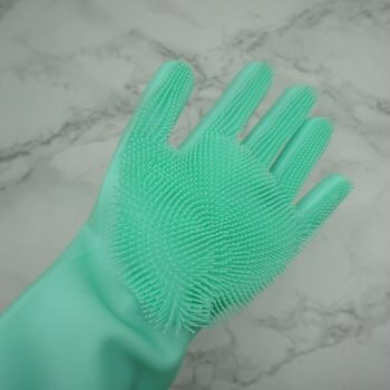 硅胶手套洗碗手套搓澡手套厨房用具清洁用品3258详情图3