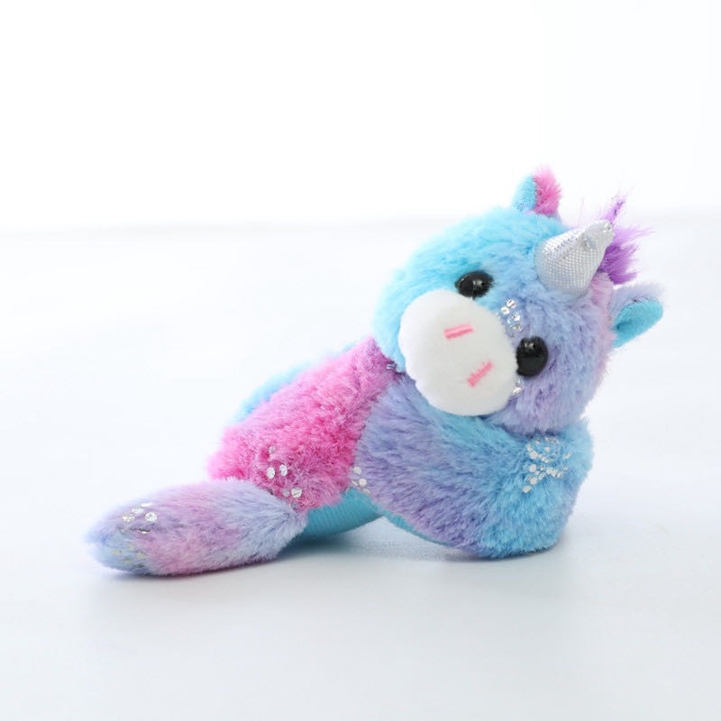 Xinqiqu 1168 Yiwu's best-selling unicorn fleece toy doll chair, papapapa ring throw pillow, cute girls' gift styles are diverse