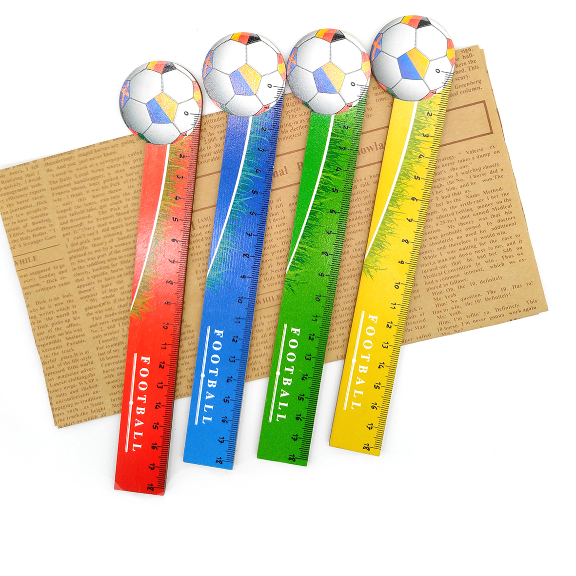 精美可爱创意文具卡通多款木尺小学生初中生木质尺子产品图