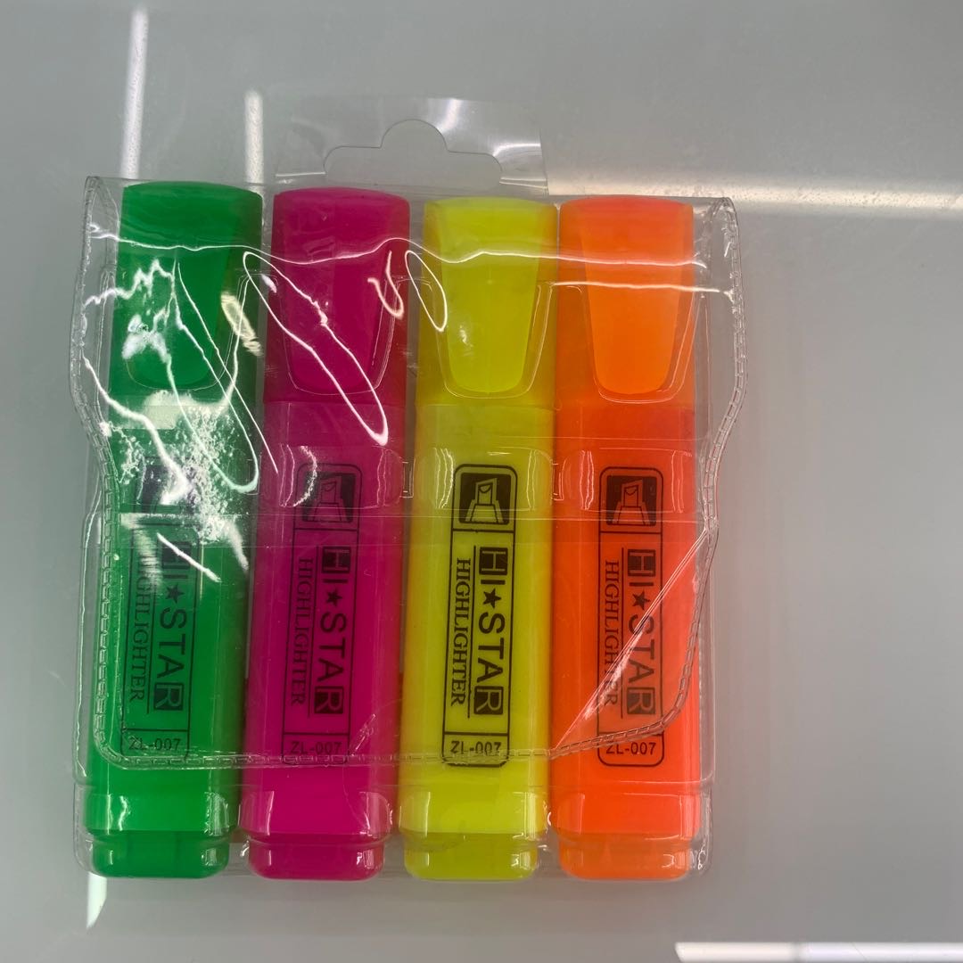 Six Color Highlighter Double Head Fluorescent Marker Light Color Students With Tasteless Candy Color Marker Color Bold Highlight Flash Luminous Silver Fluorescent Pen Set