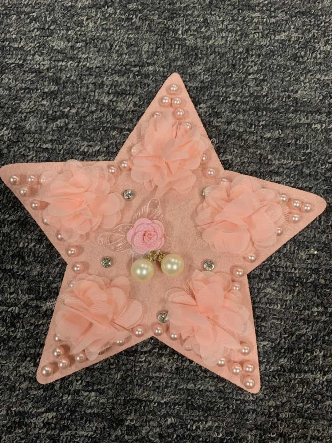 精致刺绣亮片布贴服装辅料时尚diy衣服裤子羽绒服补丁贴 五角星