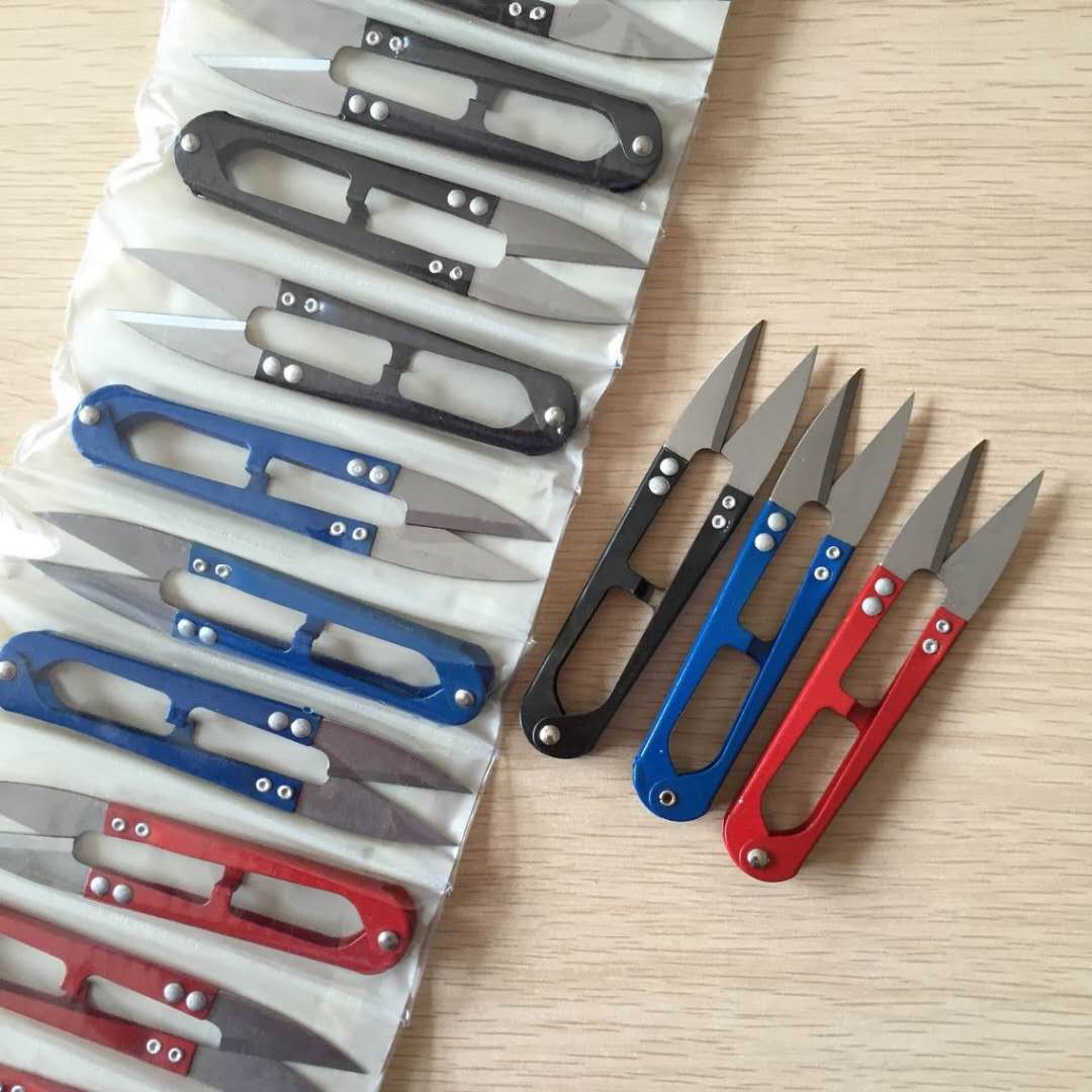 Daily Necessities Cross-Stitch Special Color Small Scissors Tailor Spring U-Shaped Thread Scissors Small Pliers Cut Wholesale details Picture