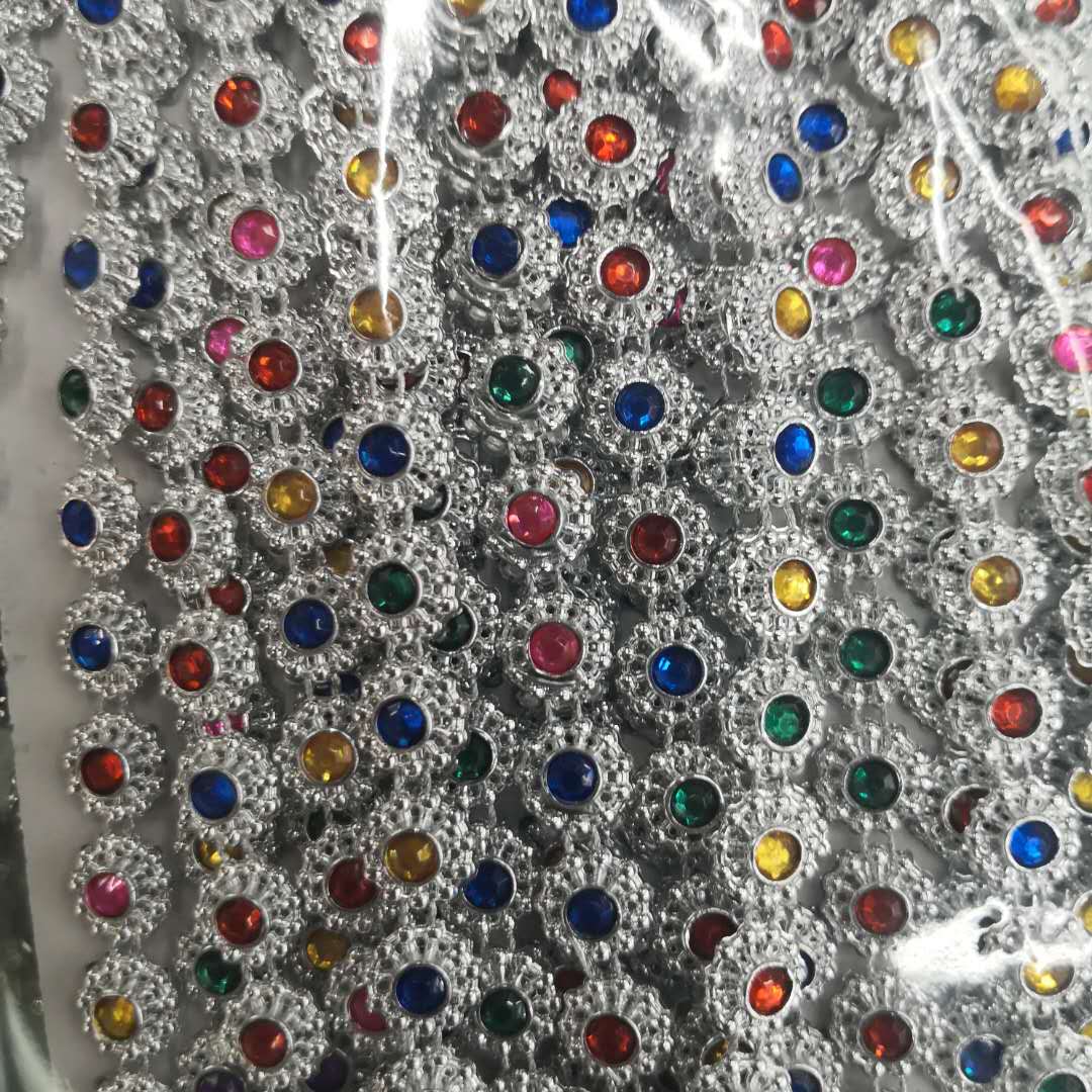 Ancient costume doll accessories, plastic string bead chain, wheel diamond bead chain, round sunflower plum blossom, multicolored diamond string bead