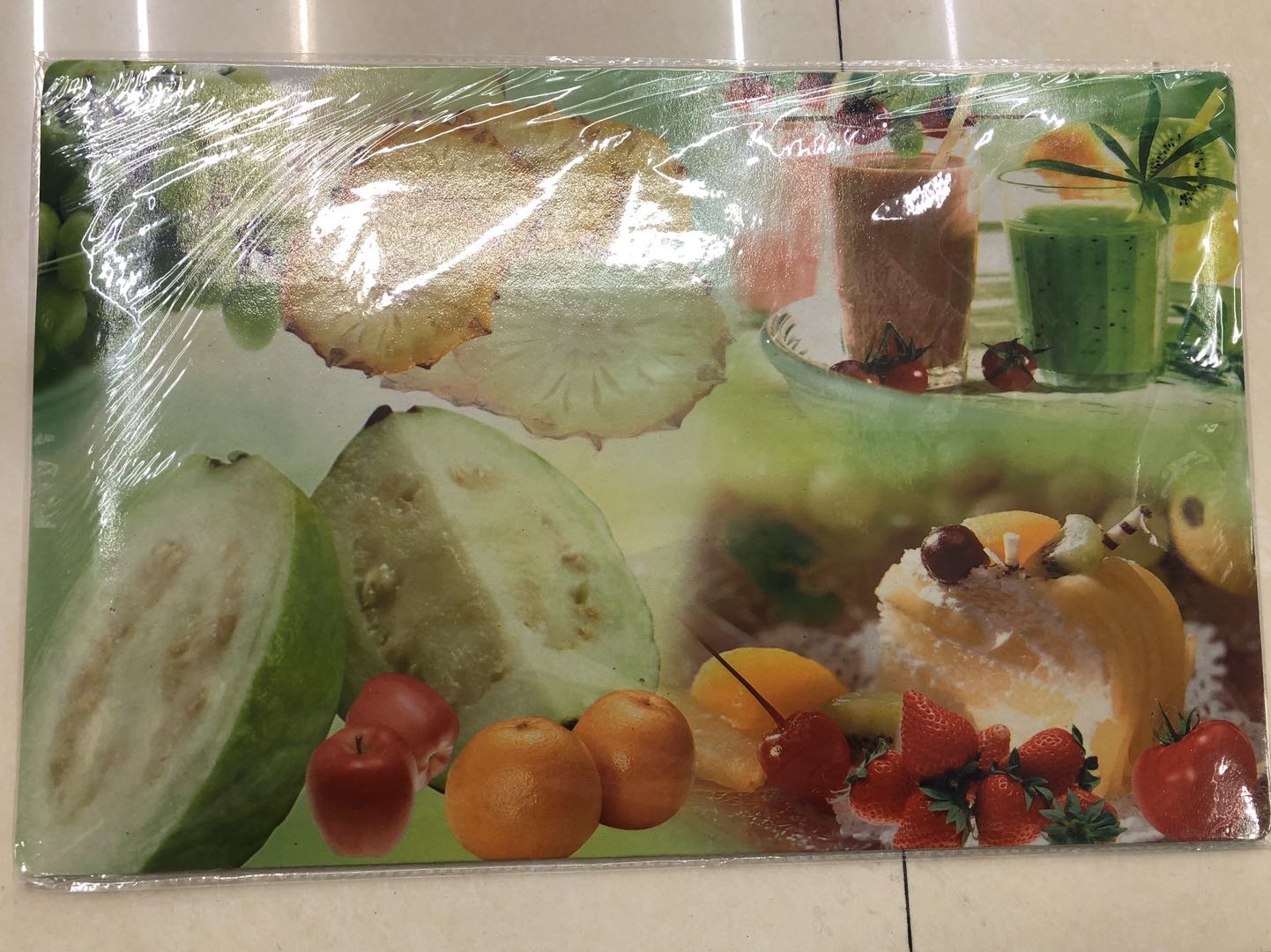 绿色食物餐垫防水防油午餐垫子隔热垫防烫
