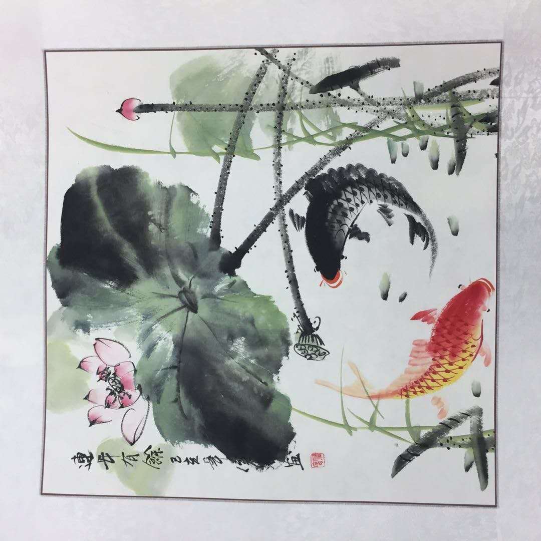 义乌年豪画业60X60cm手工国画