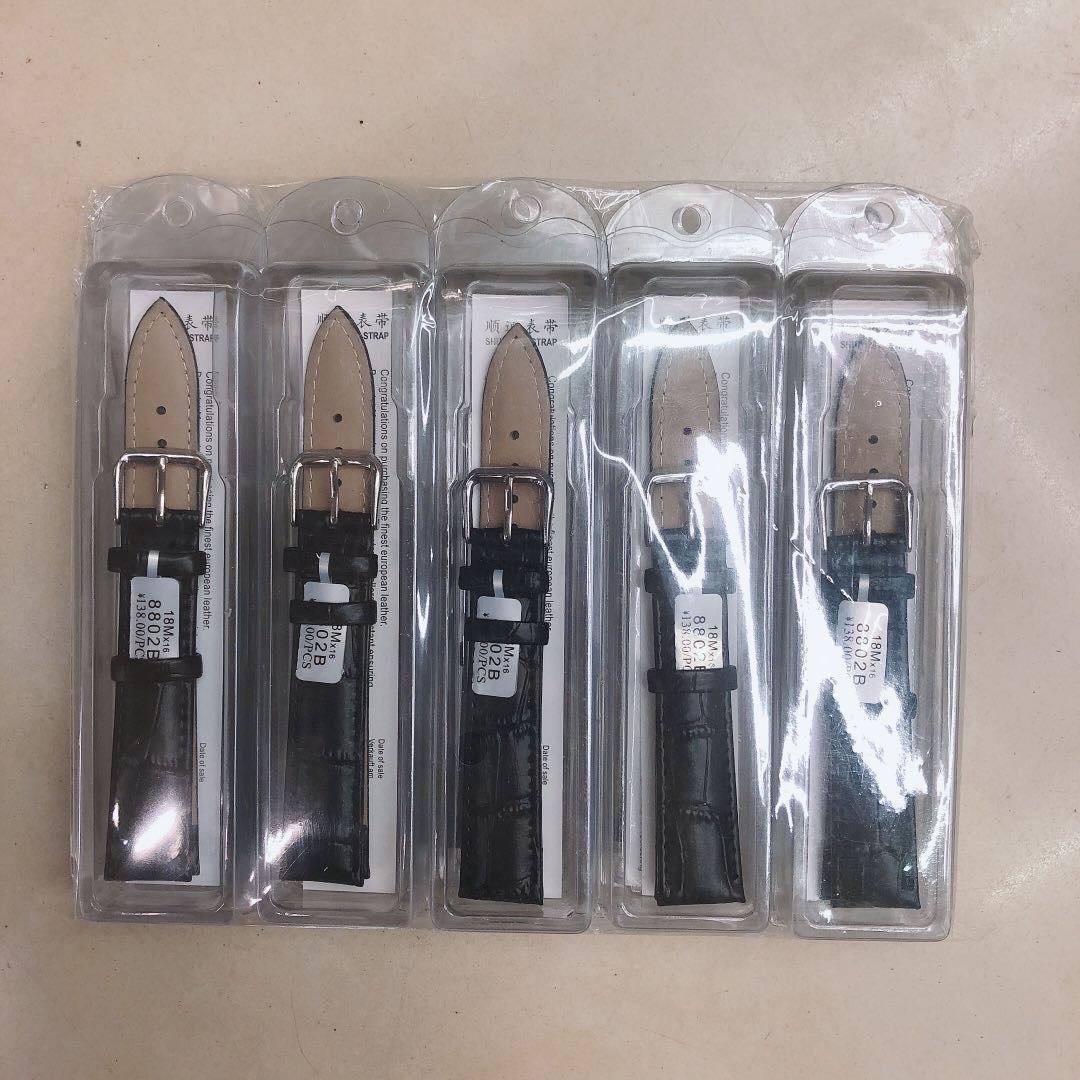 表带女真皮时尚潮流男皮带配件女士蝴蝶扣女款表链手表带