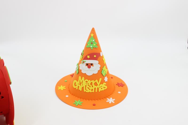 厂家直销EVA圣诞帽多色混装儿童玩具详情图2