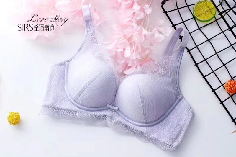 内衣女薄款聚拢收副乳调整型小胸无钢圈内心夏季透气胸罩文胸