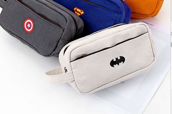 帆布学生文具袋子耐磨韩版创意帆布笔袋细节图