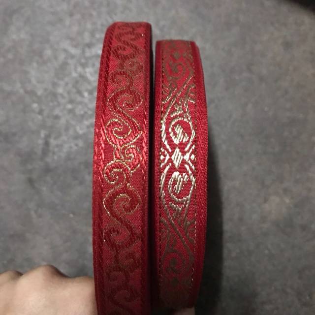 Festive Lace Accessories Red Embroidery Chinese Dress Decoration Ribbon Handmade Diy National Style Wedding Materials