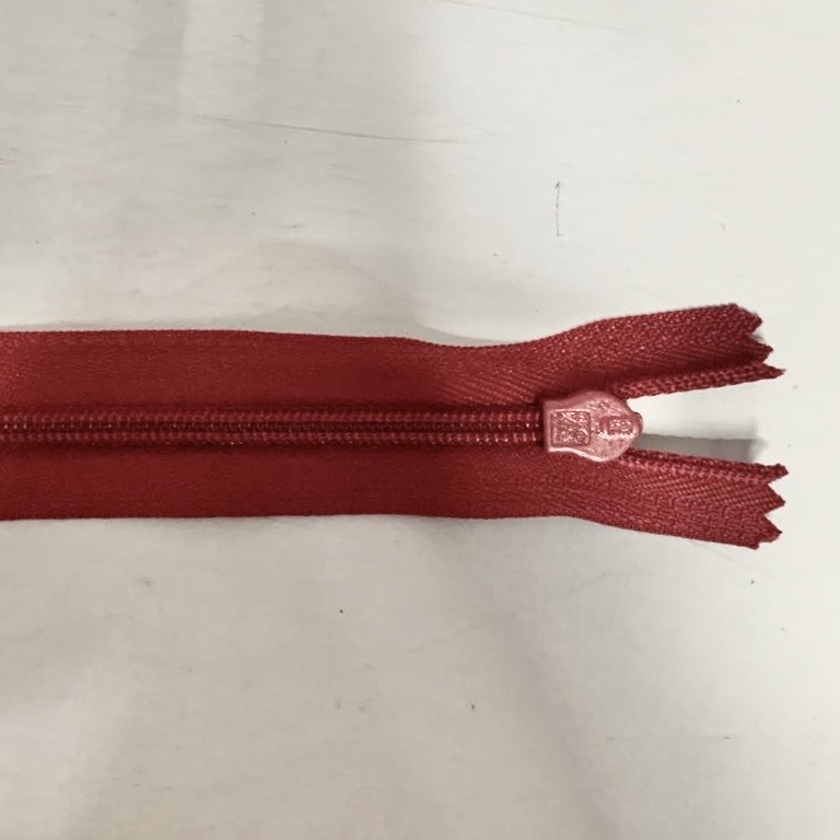 Pants zipper accessories Nylon zipper closed short pull lock clothes pocket men's trousers front zipper red zipper Specification image