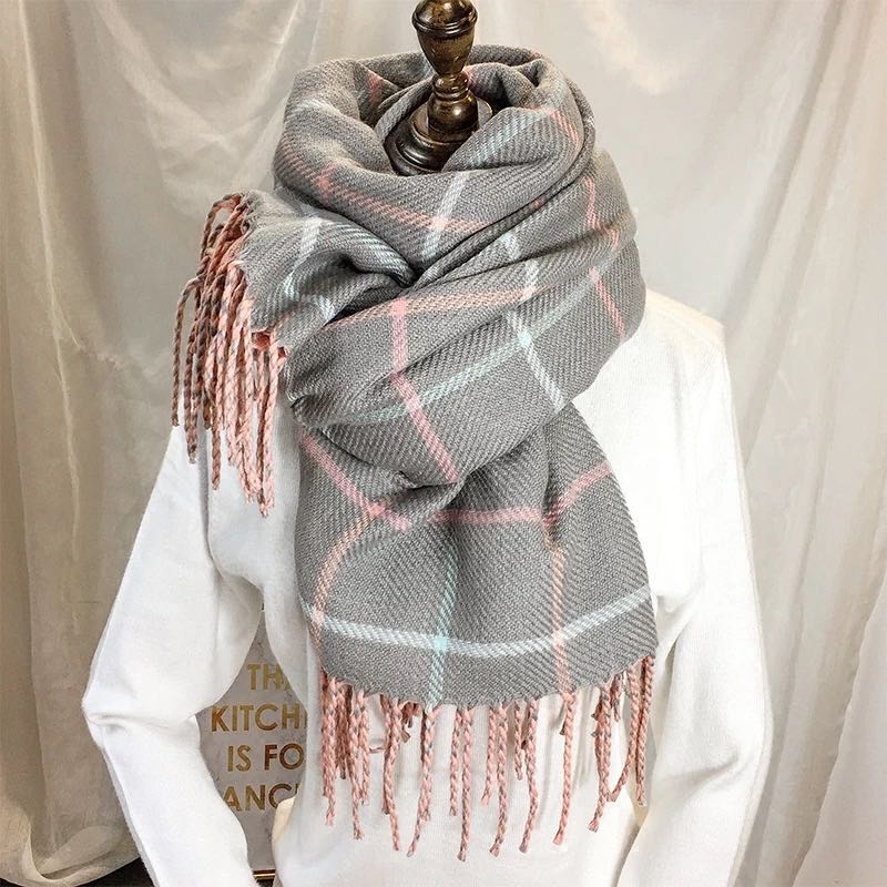 Hot style versatile shawl for ladies with autumn/winter style and western style long scarves thumbnail