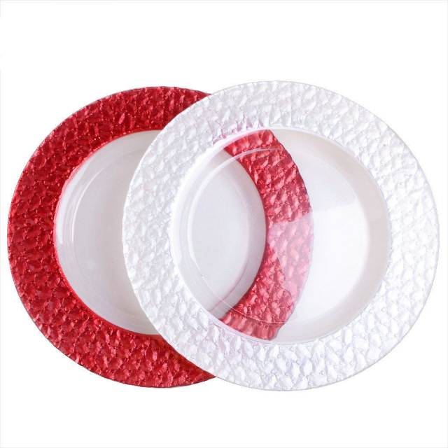 Transparent ribbon pattern minimalist style dinner plate Creative dinner plate personality decoration living room decoration opening soft decoration home luxury fashion creative home decoration dazzling 3006 thumbnail