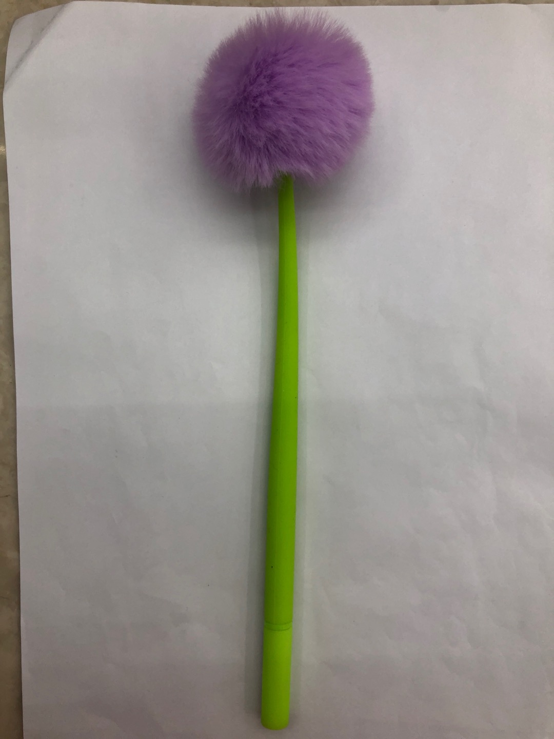 毛绒头软管塑料圆珠笔0.5mm笔芯