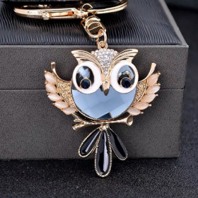 Owl crystal keychain, female trendsetter, Internet celebrity, Douyin hit key chain, Korean bag pendant, personalized gift