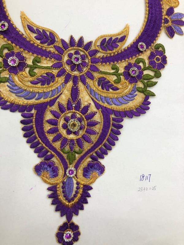 Clothing Accessories Diy Decorative Accessories Collar Cotton Thread Foreign Trade Embroidery Lace Accessories Large Collar Fake Collar Specification drawing