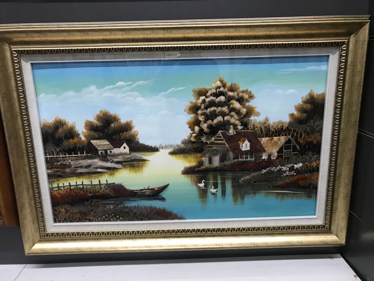 义乌大森装饰80x120cm纯手工羽毛装饰画
