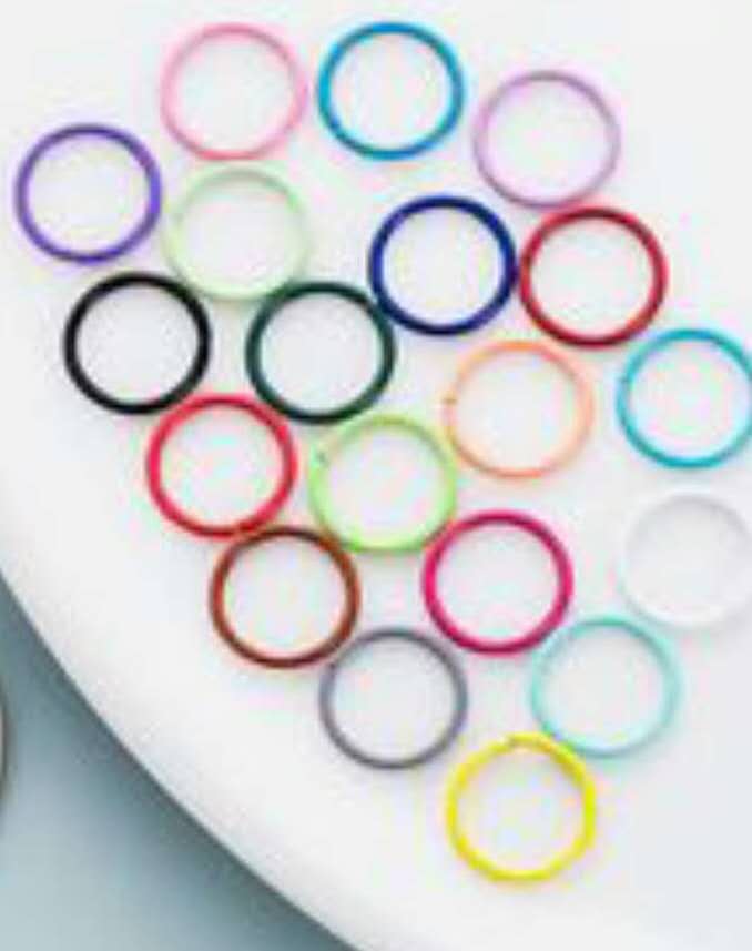 Colored 1.0x10 iron ring for jewelry accessories