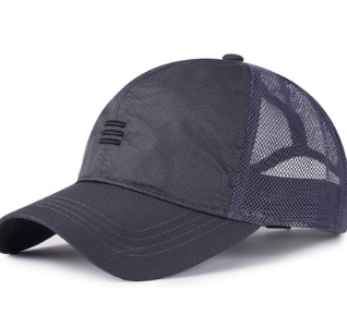 2023 Explosion Gray Simple Black Three-Stripe Hat Breathable Large Size Sun Hat Outdoor Casual Hat