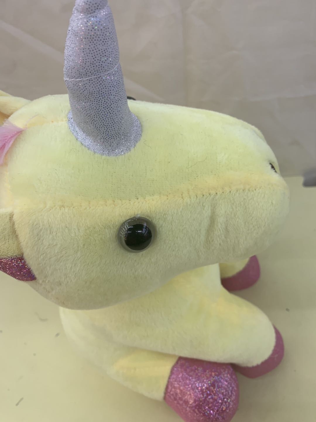 Crystal super soft unicorn fleece toy for children, girls, home decoration details Picture