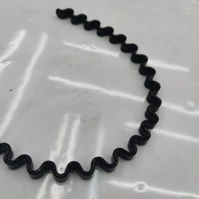 Korean Version Of The New Water Ripple Shape Black Plastic Women's Headband Headband Headband Specification drawing