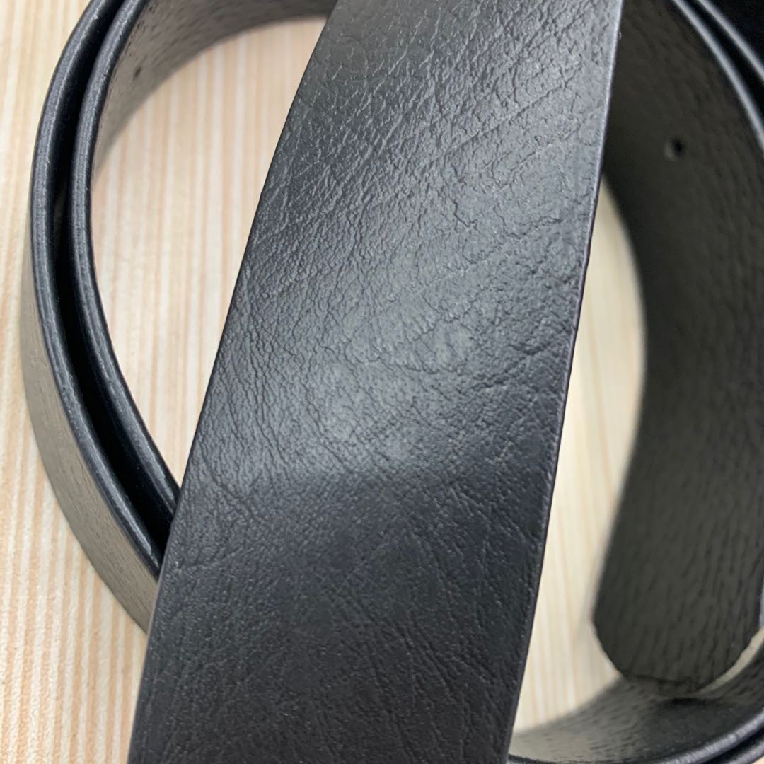 Black Men's New Pvc Fashion Business Belt Needle Buckle Belt Specification drawing