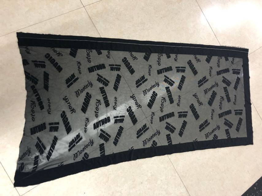Polyester-Cotton Scarf Black Scarf Shawl Monochrome All-Match Scarf Specification drawing