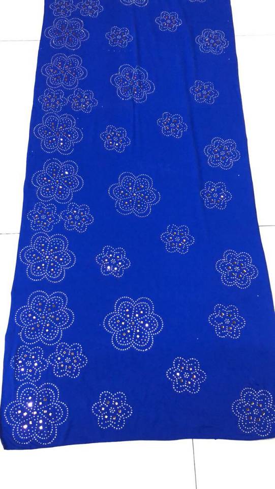 Muslim classic style headscarf, rhinestone long scarf, polyester fabric scarf