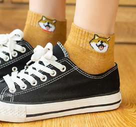 Spring and summer versatile shallow-mouth short socks, Japanese school style boat socks, Korean cute cartoon trendy socks for girls Specification image