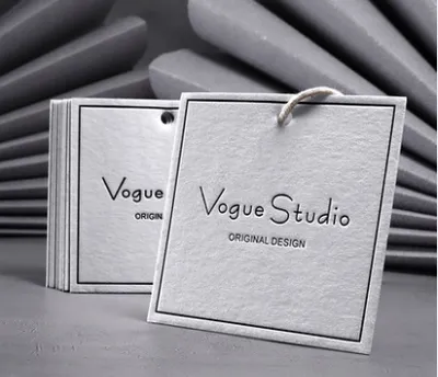 Manufacturers Direct Clothing Tag Custom Atmosphere Simple Kapok Paper Clothing Store Label Custom Women's And Children's Clothing Special Paper Trademark