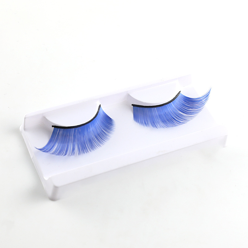 5D Color False Eyelashes Solid Color Eye Tail Elongated Exaggerated Three-Dimensional Mink Hair Eyelashes Specification drawing