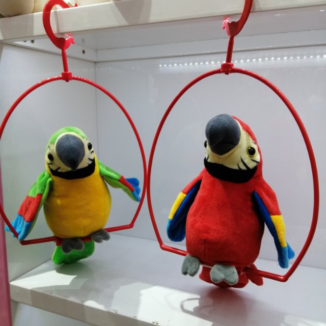 Hot style can talk flapping parrot sand carving repeater machine learn tongue changing voice recording bird electric plush toy thumbnail